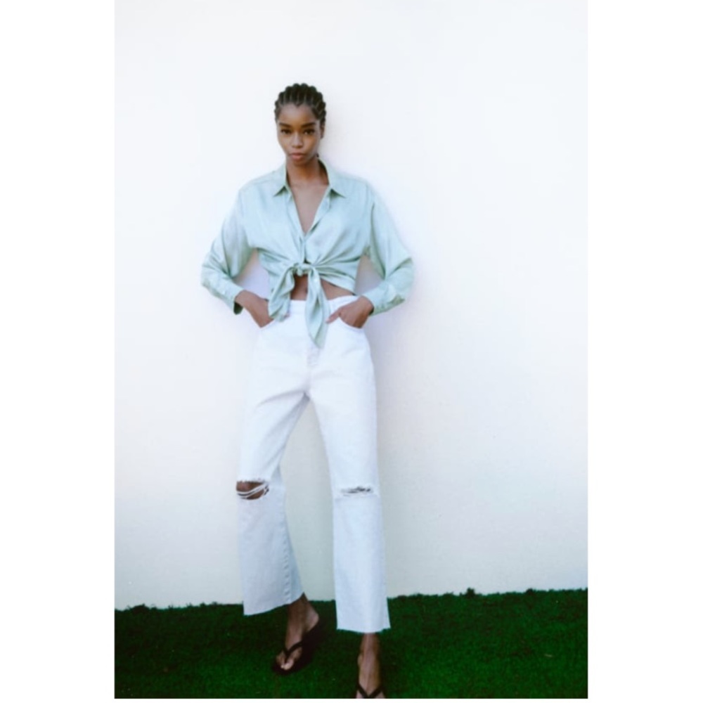 Zara Z1975 Hi-Rise Straight Leg Jeans size 26